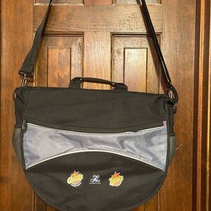 Black and Gray Messenger Bag with Adjustable Strap